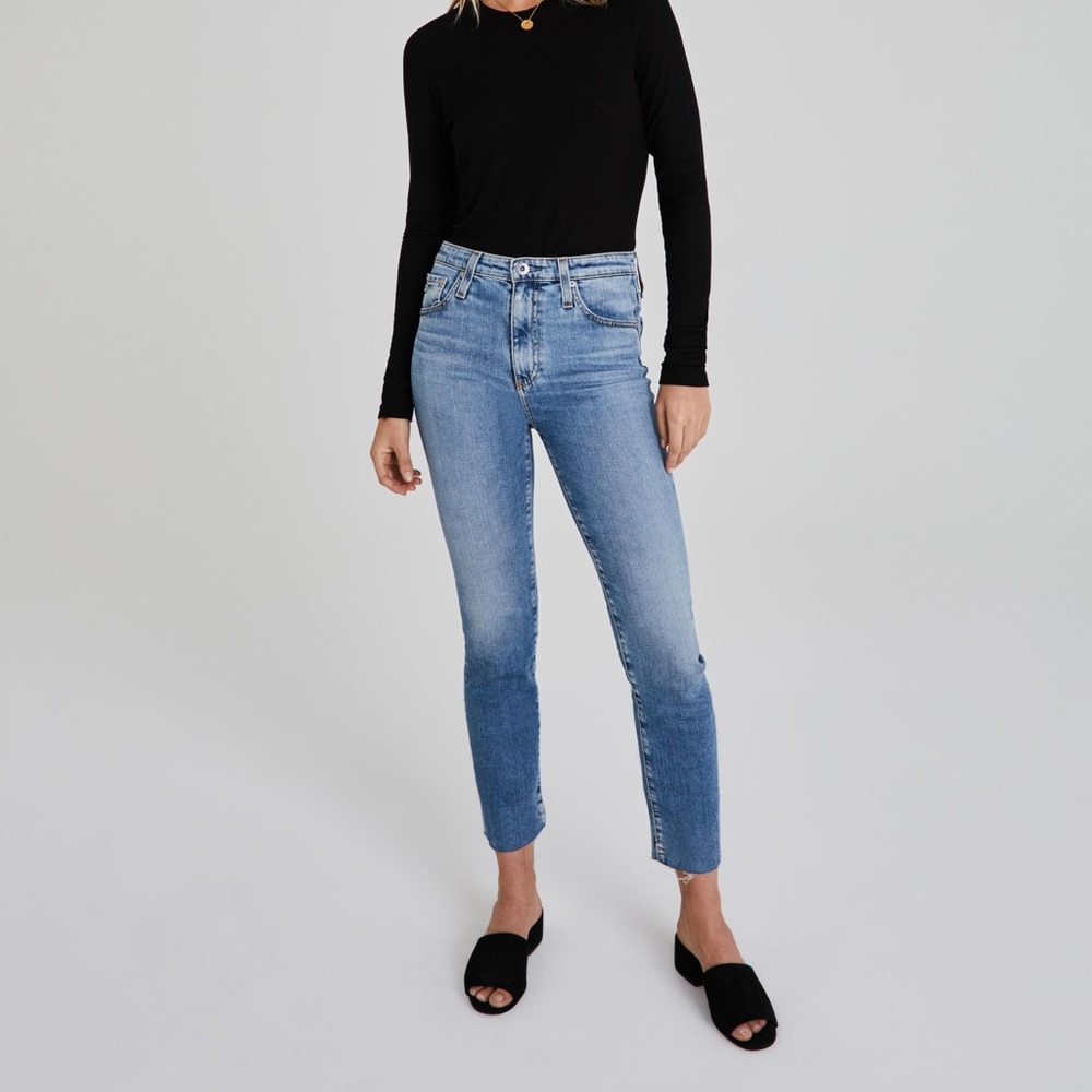 AG Denim Isabella High Rise Crop